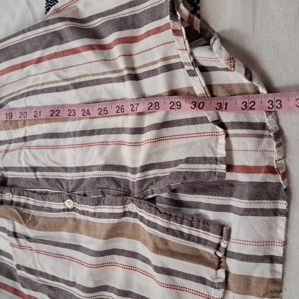 Japna cotton striped Short sleeve shirt dress button front szS - Picture 8 of 11